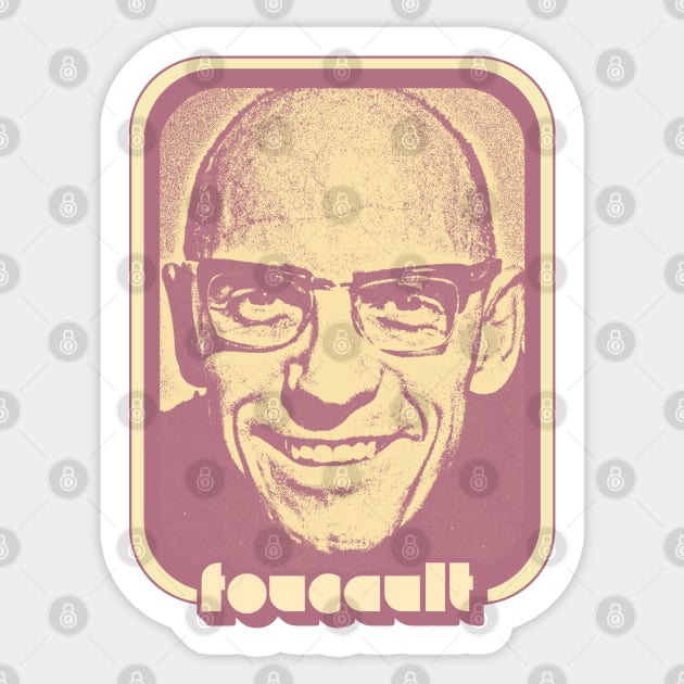 Michel Foucault /\/\/\ Retro Fan Art Design Sticker by DankFutura